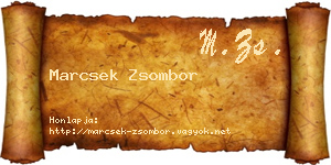 Marcsek Zsombor névjegykártya